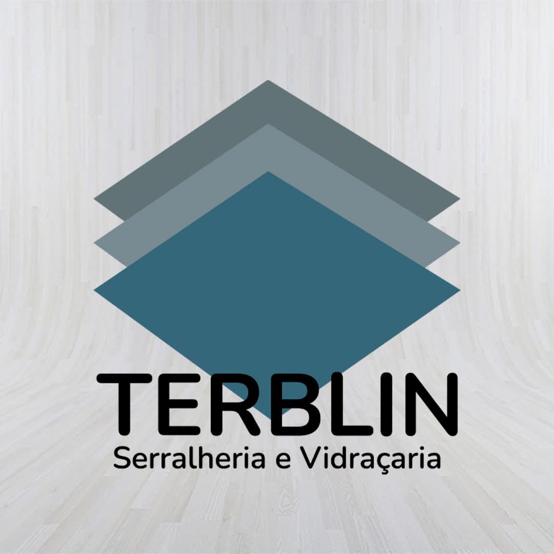 Logotipo da TERBLIN Serralheria e Vidraçaria